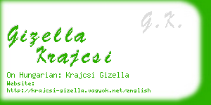 gizella krajcsi business card